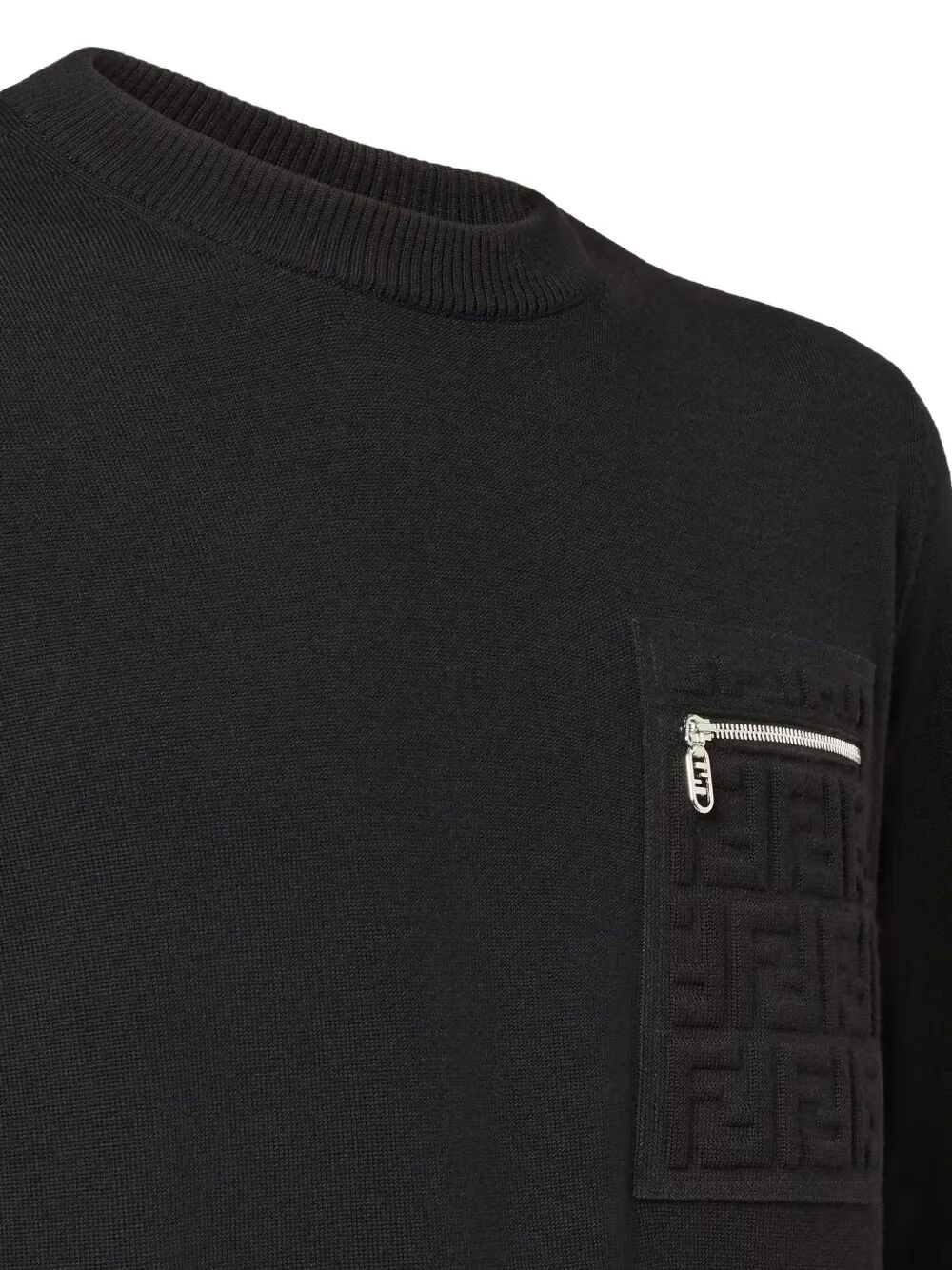 Fendi Men Breast Pocket Wool Pullover FENDI