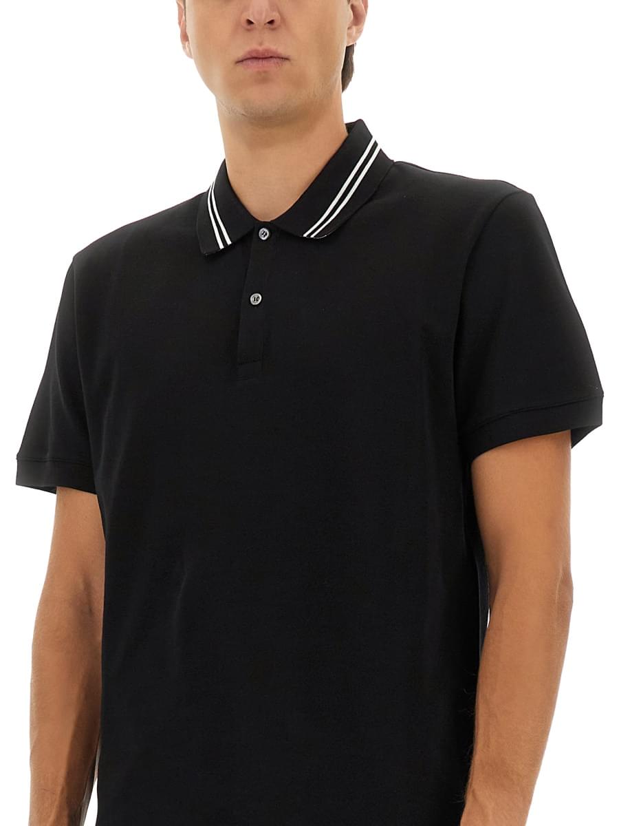 Alexander Mcqueen Men Polo Shirt With Logo On The Collar ALEXANDER MCQUEEN