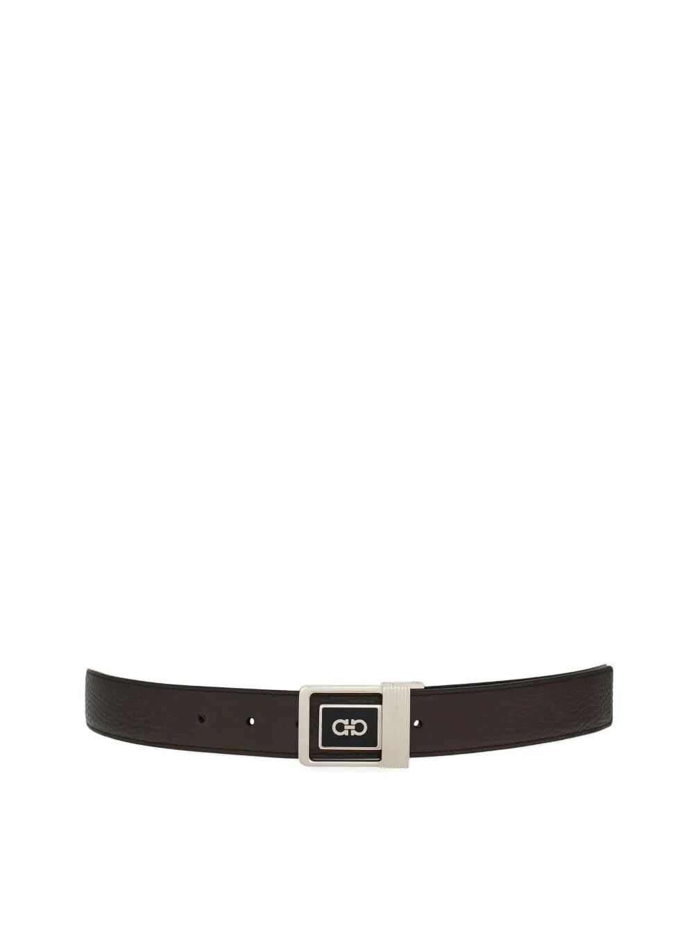 Ferragamo Men Double Square Reversible Leather Belt FERRAGAMO