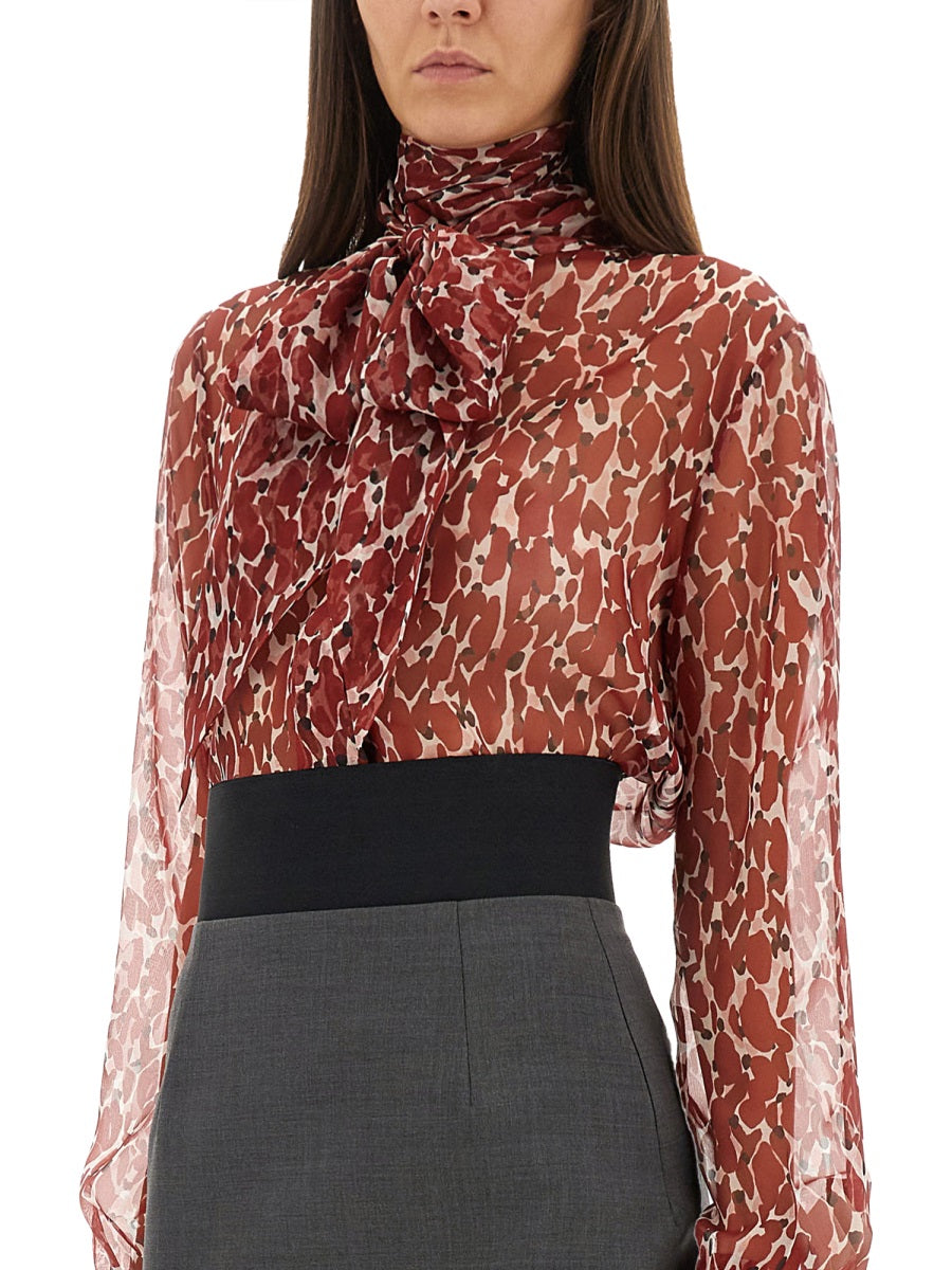 Saint Laurent Women Printed Silk Shirt SAINT LAURENT