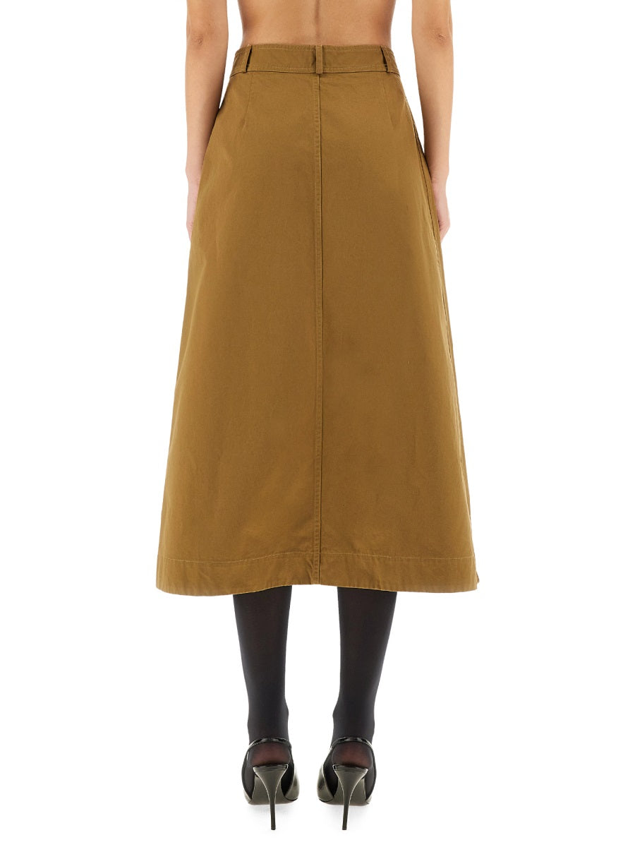 Saint Laurent Women Midi Skirt With Buttons SAINT LAURENT