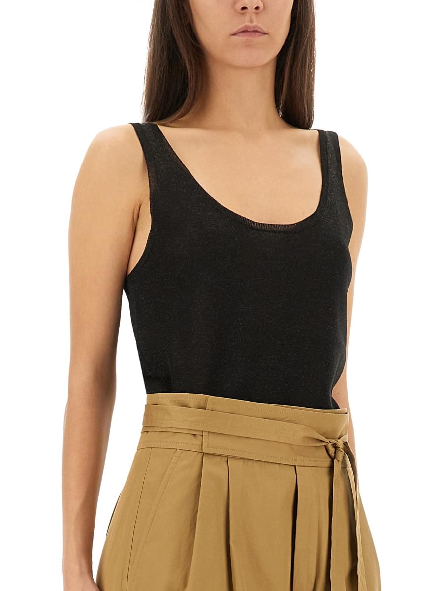 Saint Laurent Women Lurex Knit Tank Top SAINT LAURENT