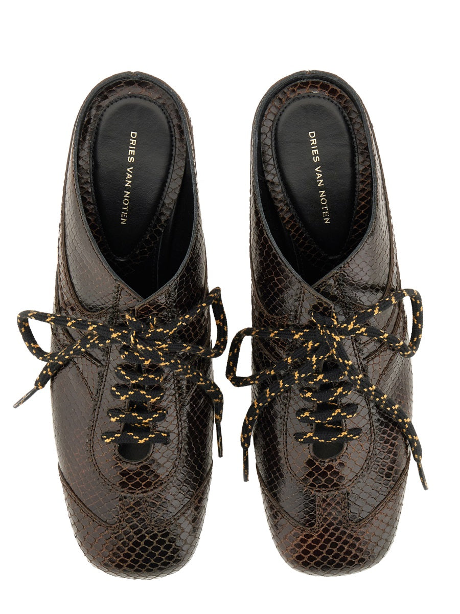 Dries Van Noten Women Leather Slip-On Mules DRIES VAN NOTEN