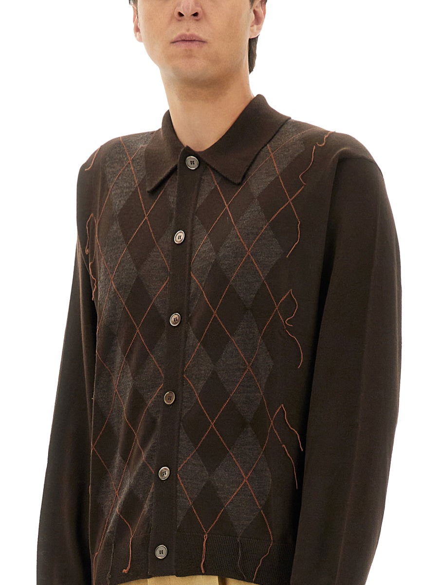 Our Legacy Men Polo Shirt "Pub Argyle" OUR LEGACY