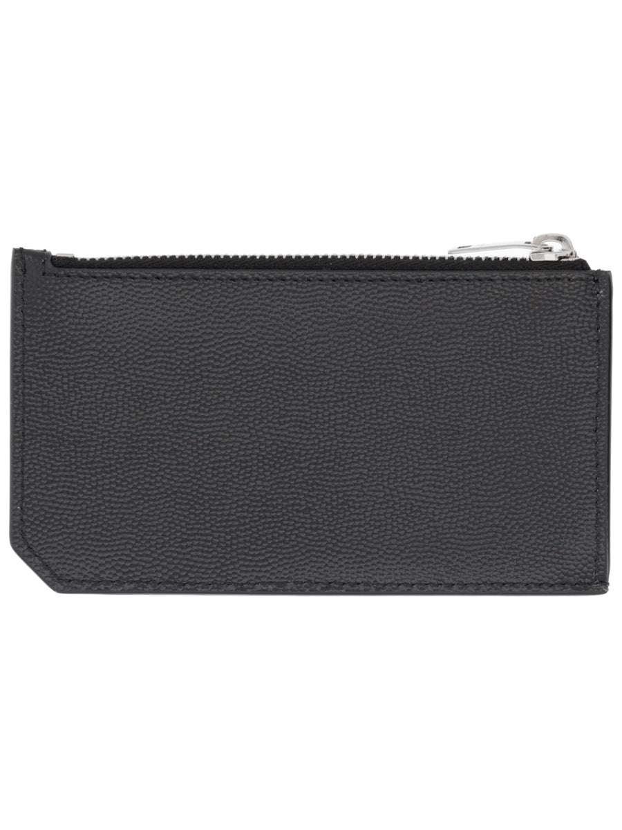 Saint Laurent Men Zippered Card Holder SAINT LAURENT