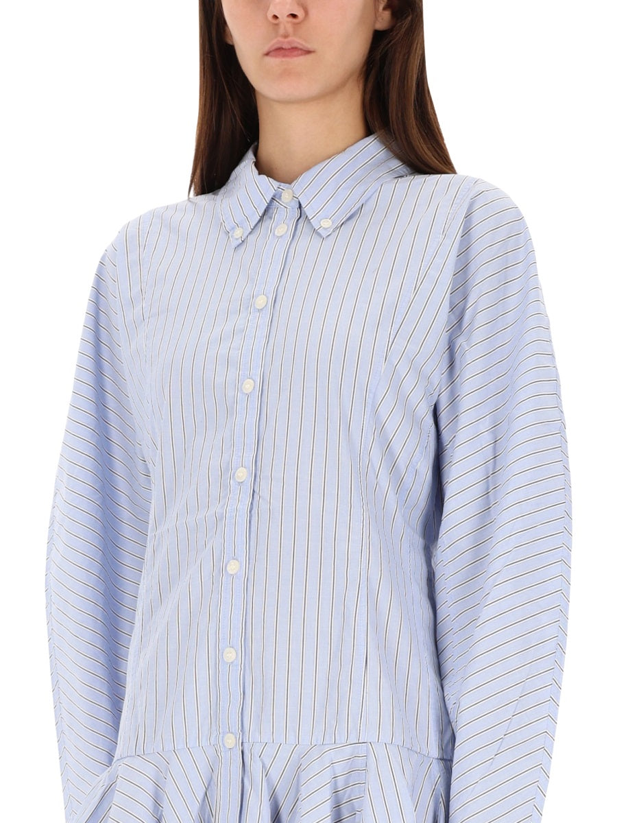 Ganni Women Striped Chemisier Dress GANNI