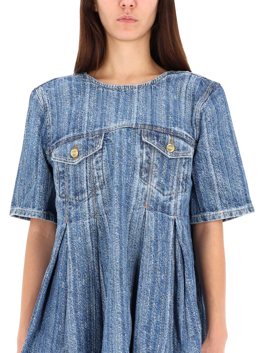 Ganni Women Denim Dress GANNI