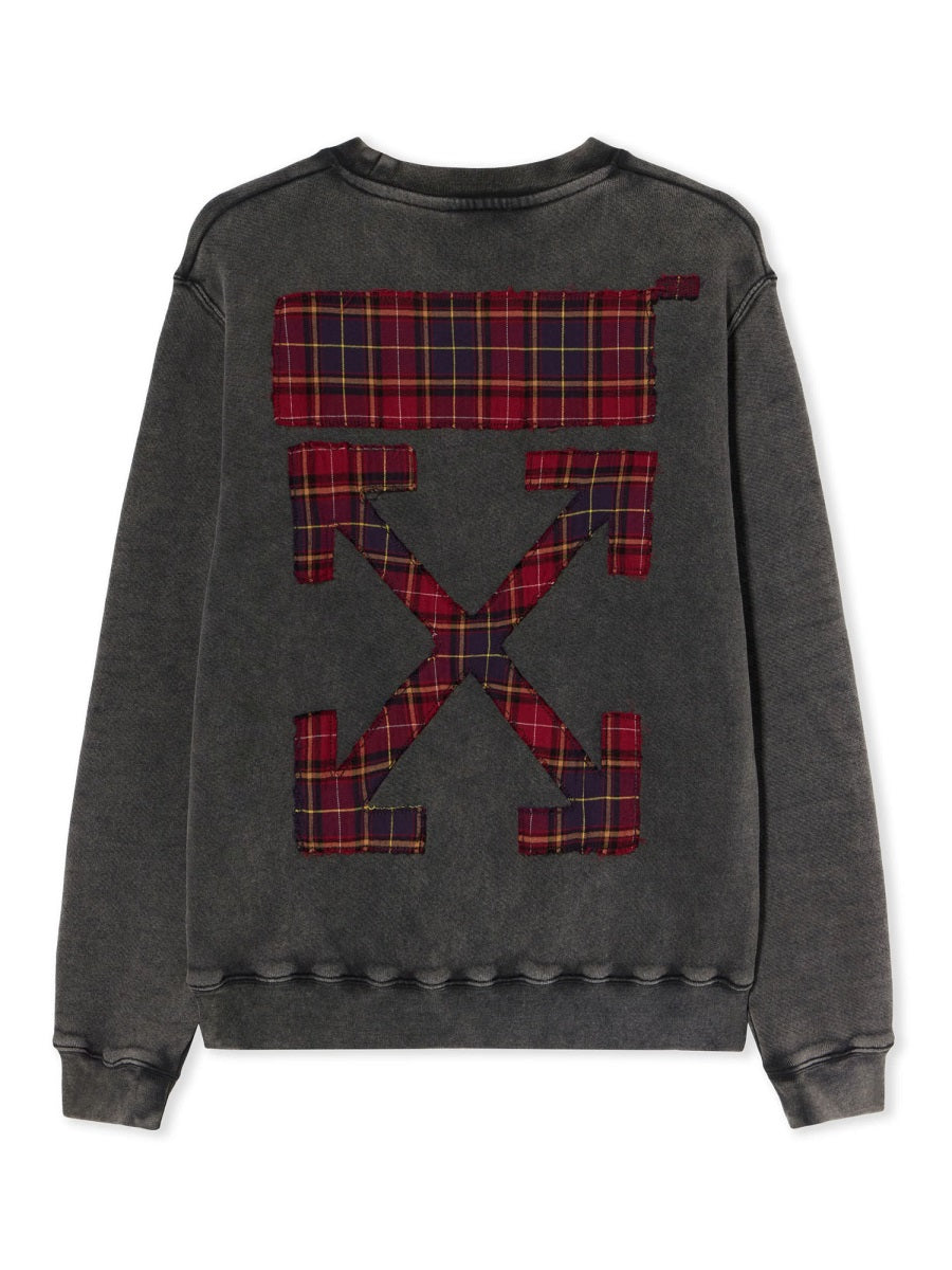 Off-White Women "Check Flan Arrow Logo" Sweatshirt OFF-WHITE
