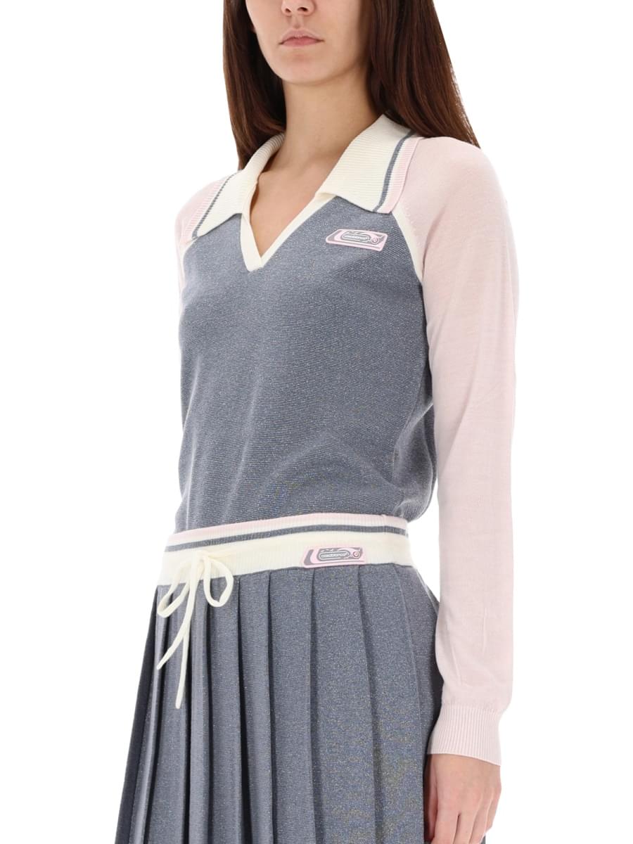 Casablanca Women Long Sleeve Tennis Polo Shirt CASABLANCA