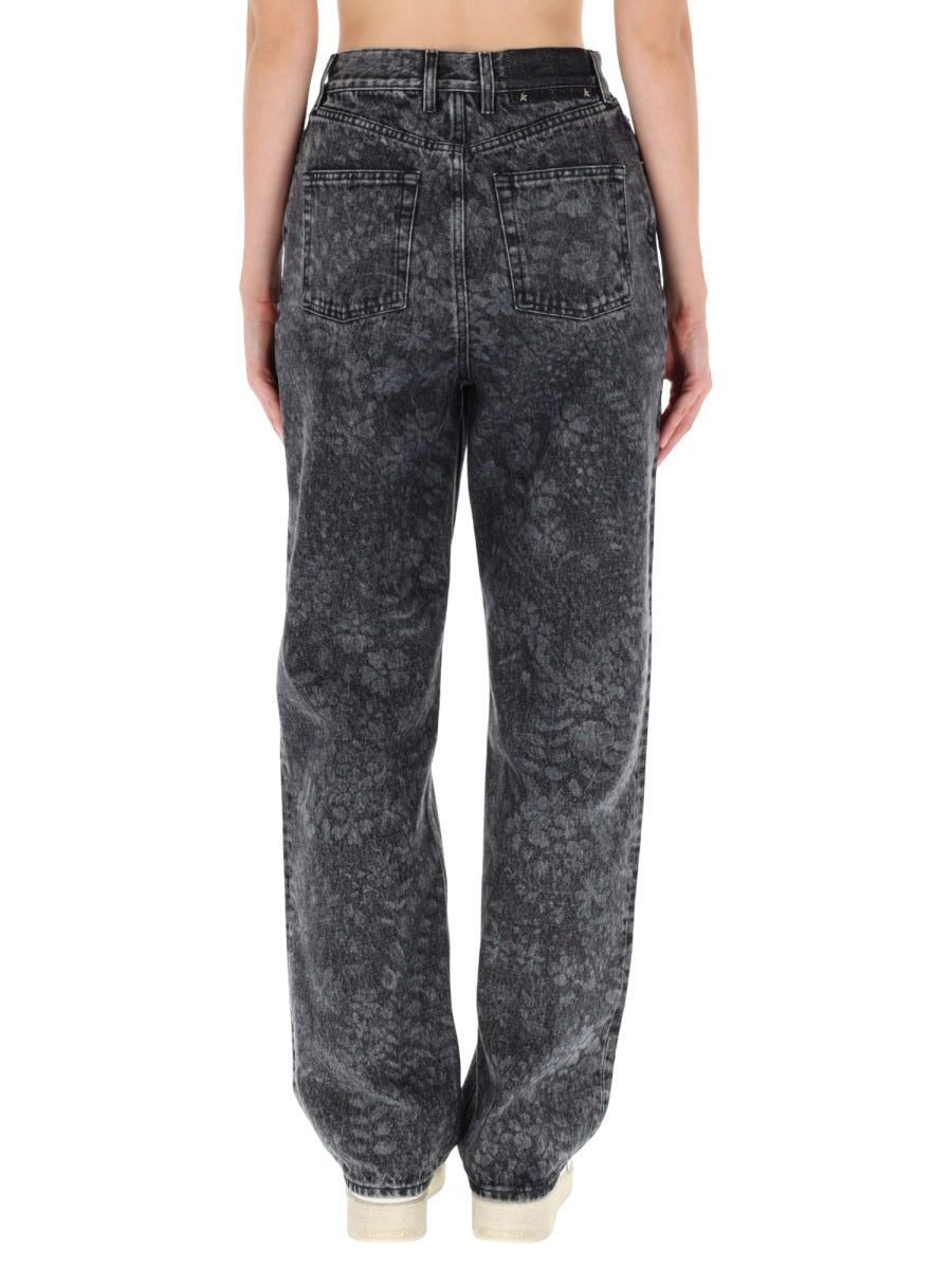 Golden Goose Women Jeans With Floral Pattern GOLDEN GOOSE