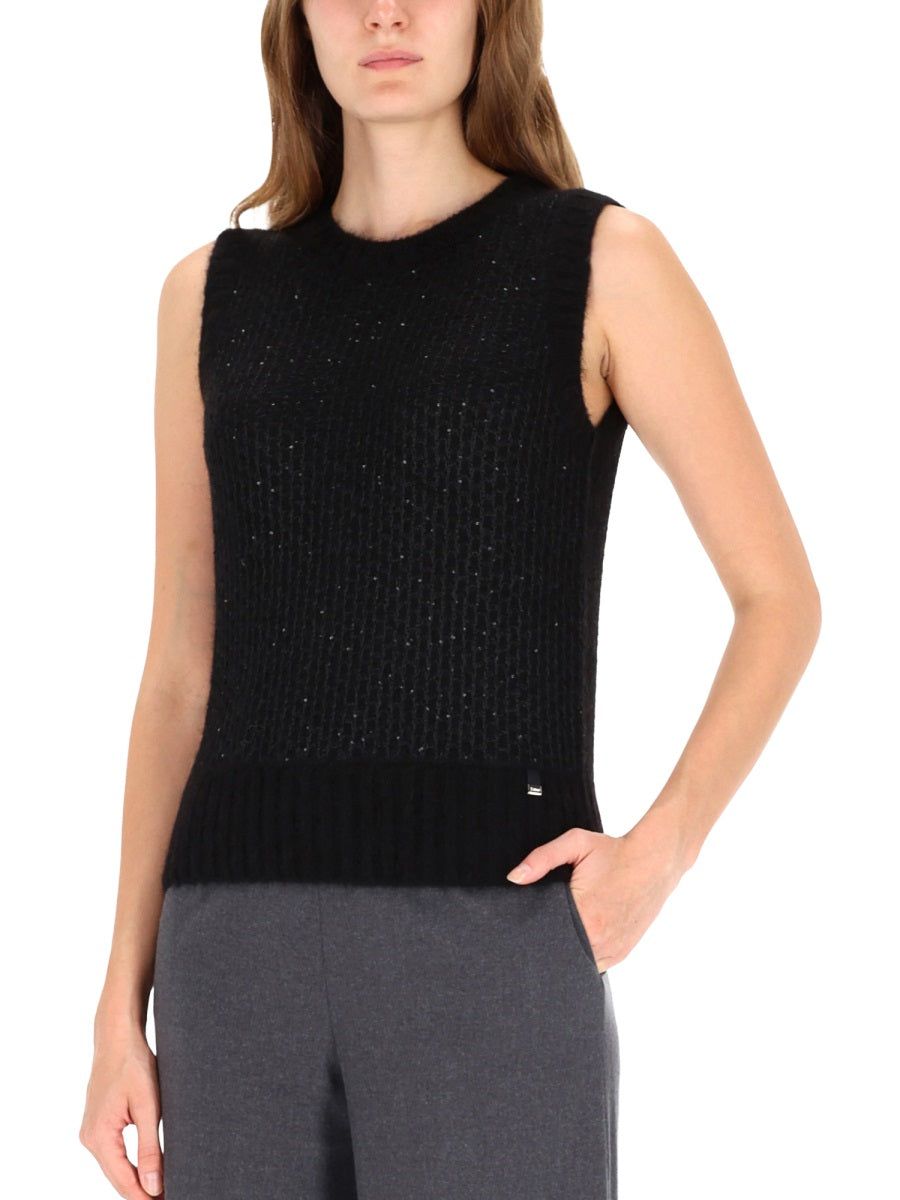Herno Women Metallic Effect Sequined Vest HERNO