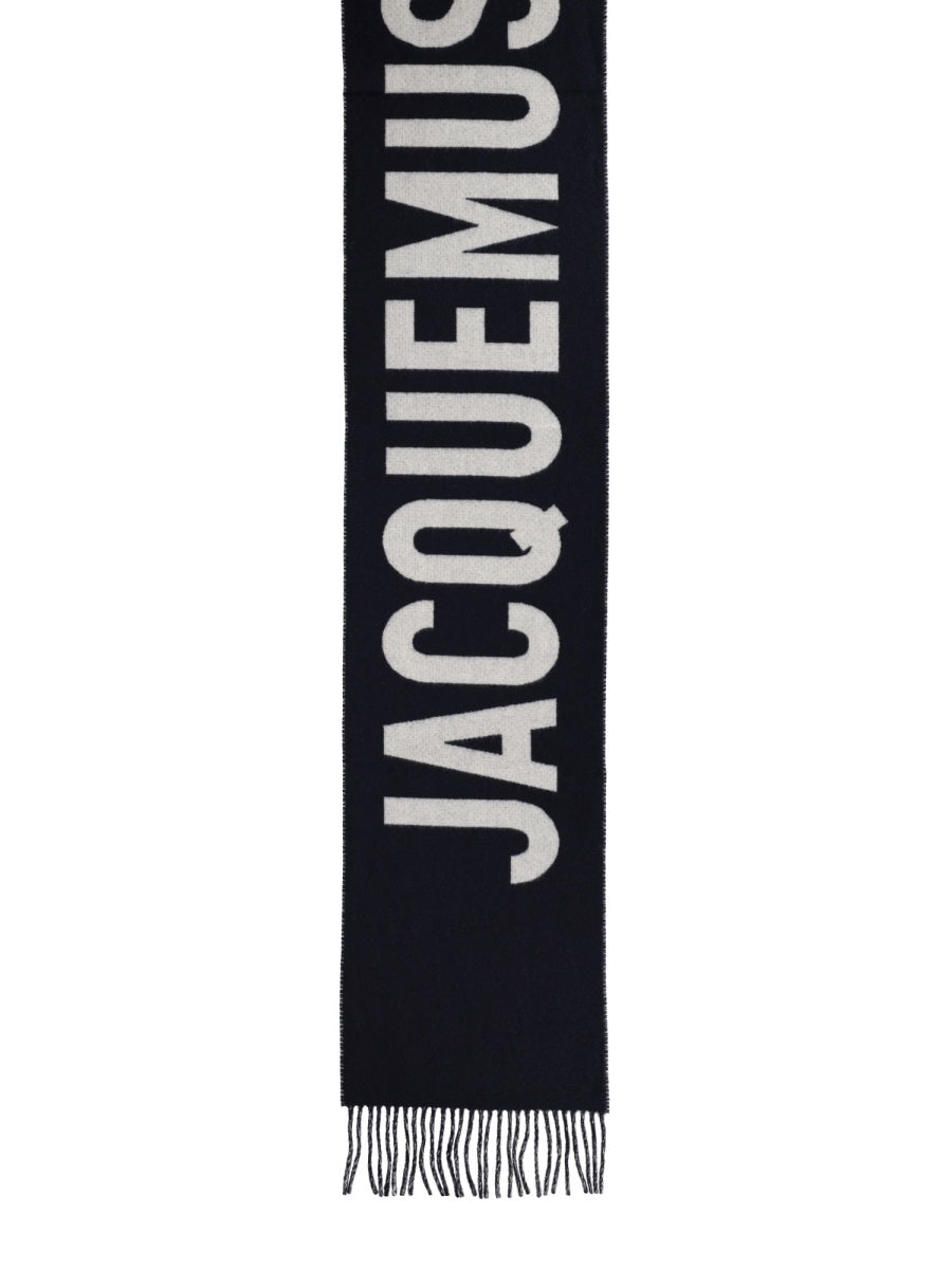 Jacquemus Unisex Sciarpa In Lana Con Frange E Logo JACQUEMUS