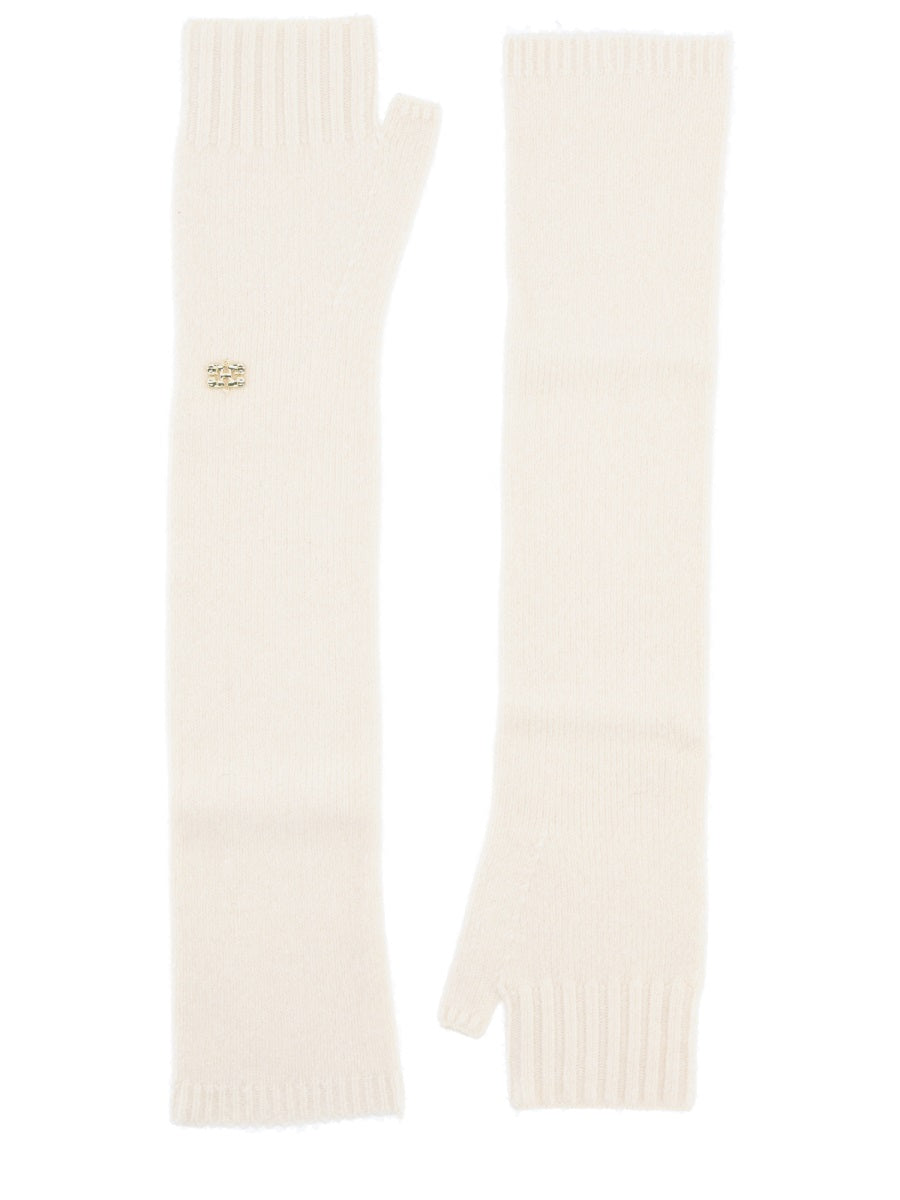 Ganni Women Wool Gloves. GANNI