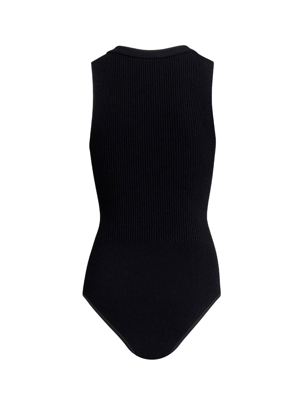 Alaia Women Sleeveless Ribbed Knit Bodysuit ALAIA