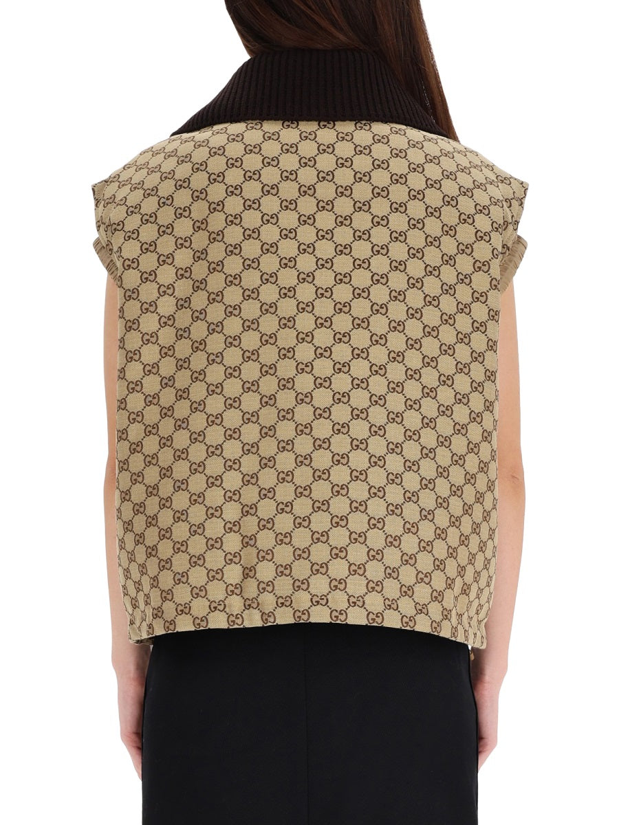 Gucci Women Vest With Leather Label