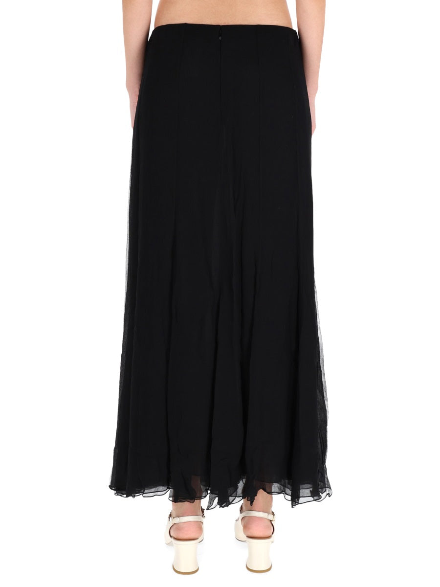 Chloé Women Silk Muslin Maxi Skirt CHLOE