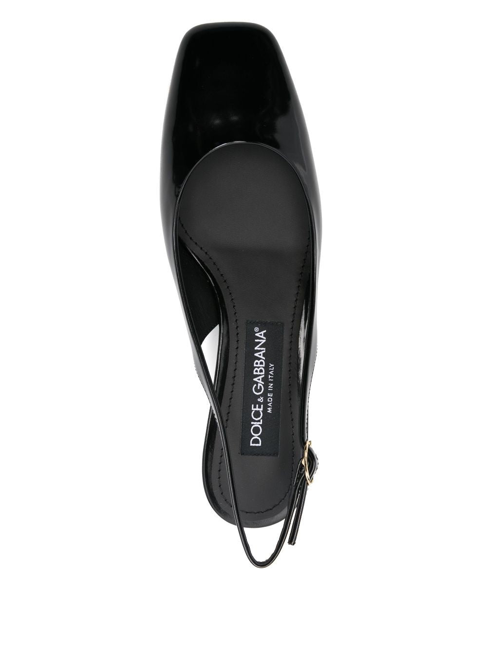 Dolce & Gabbana Women Logo-Heel Patent Leather Slingback Pumps DOLCE & GABBANA
