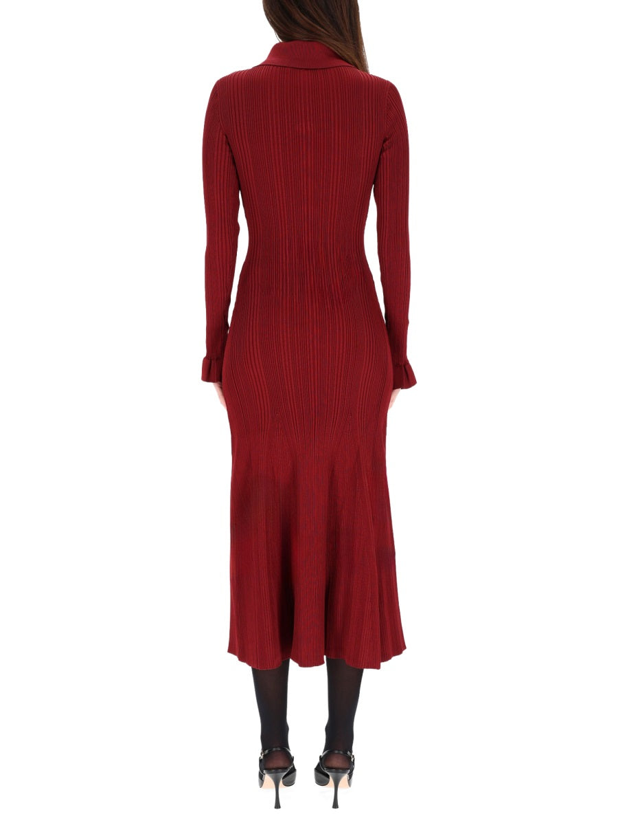 Self-Portrait Women Midi Dress With Collar SELF-PORTRAIT