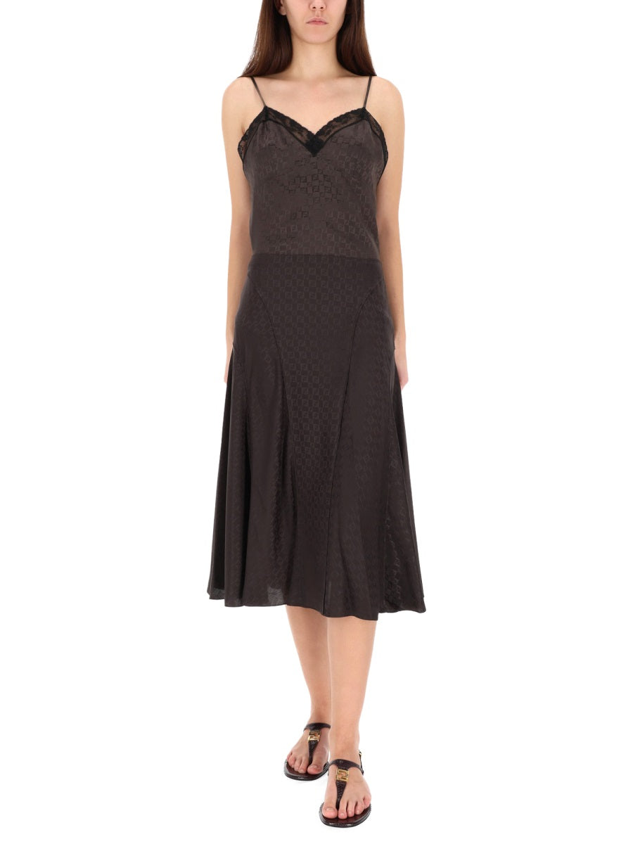 Fendi Women Ff Silk Skirt FENDI