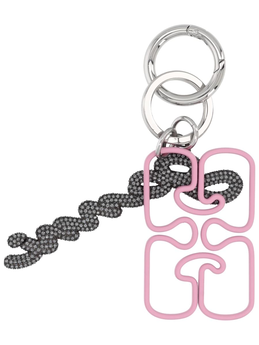 Ganni Women Keychain With Logo GANNI