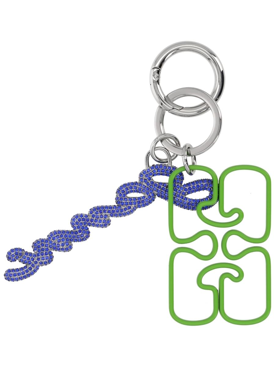 Ganni Women Keychain With Logo GANNI