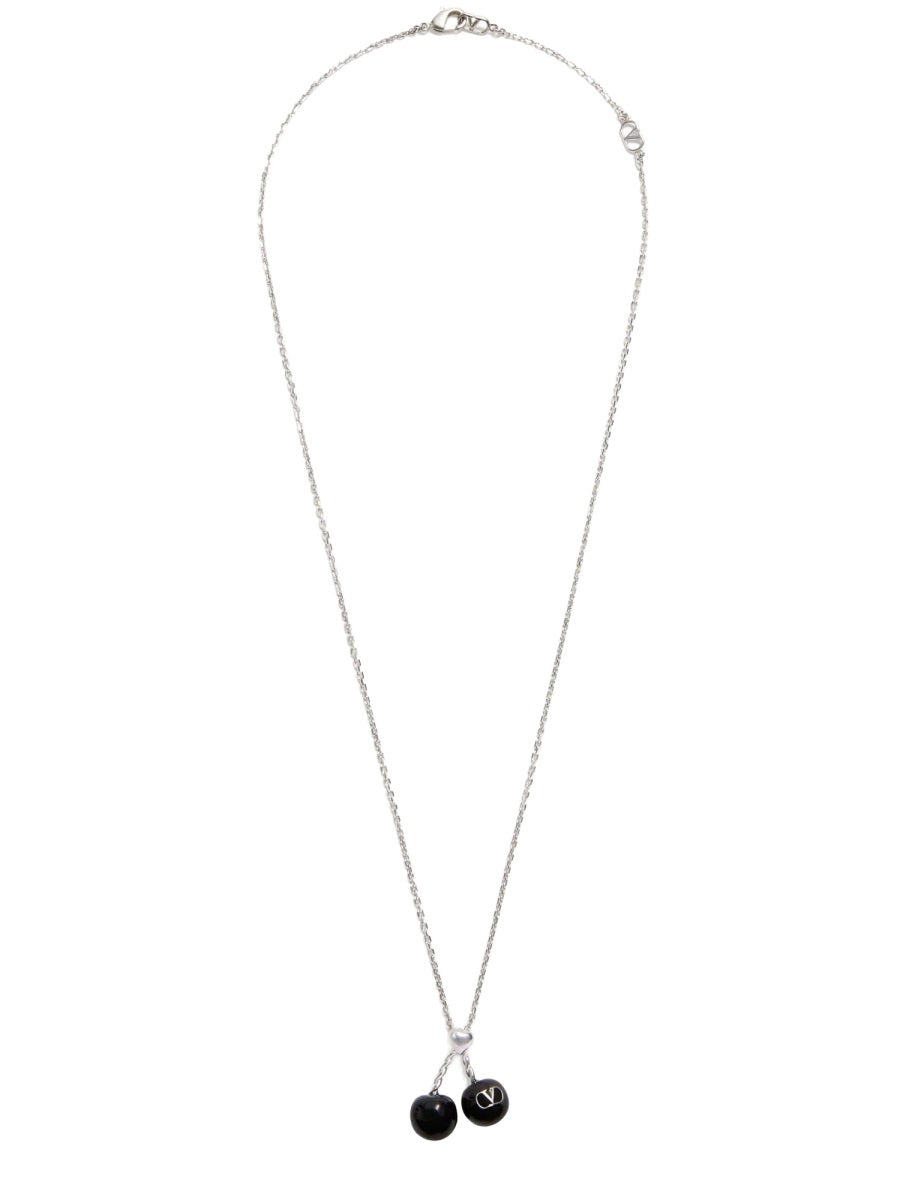 Valentino Garavani Men Chez Valentino Metal And Enamel Necklace VALENTINO GARAVANI