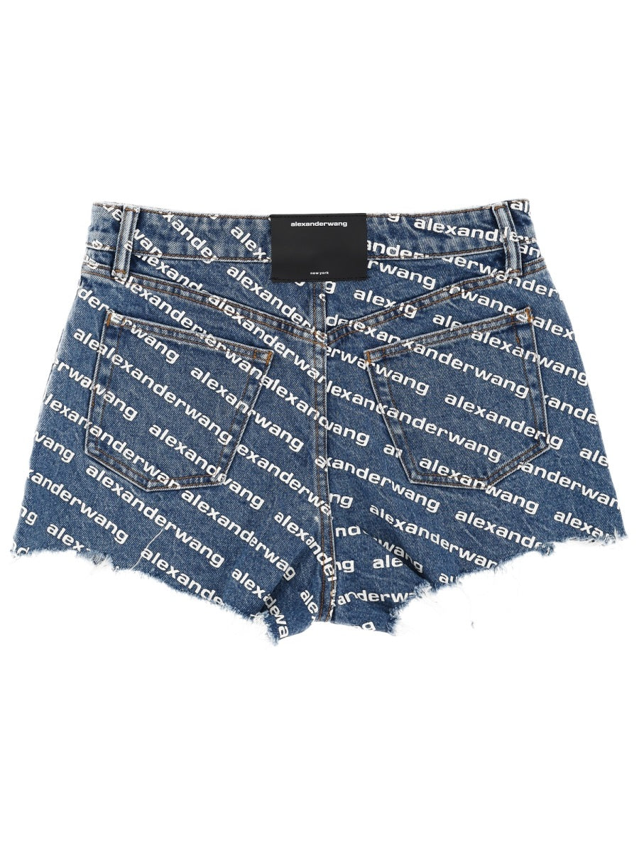 Alexander Wang Women Shorts With All Over Logo ALEXANDER WANG