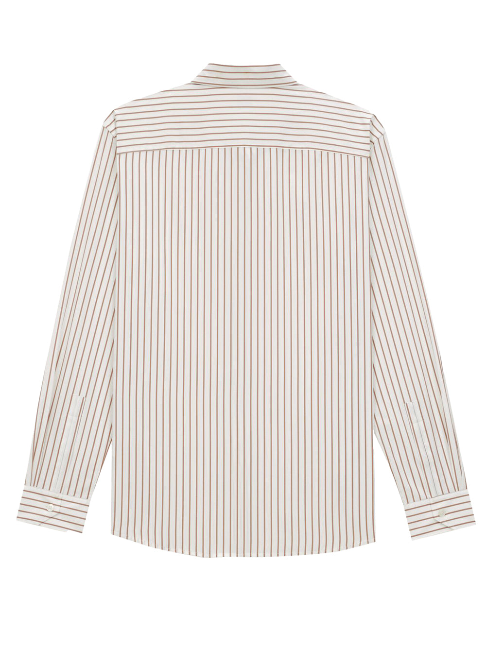 Saint Laurent Men Cassandre Shirt In Striped Cotton Poplin
