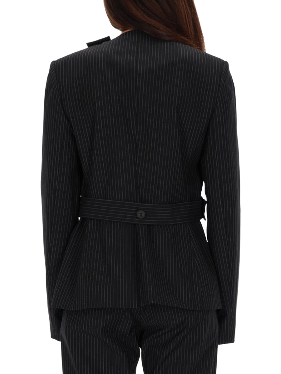 Courreges Women "Buckle Pinstripes" Jacket COURREGES