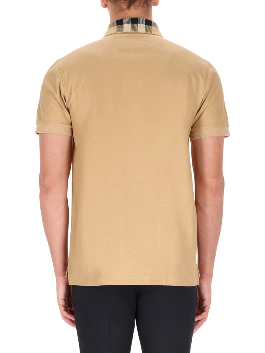 Burberry Men Polo Shirt With "Check" Collar BURBERRY