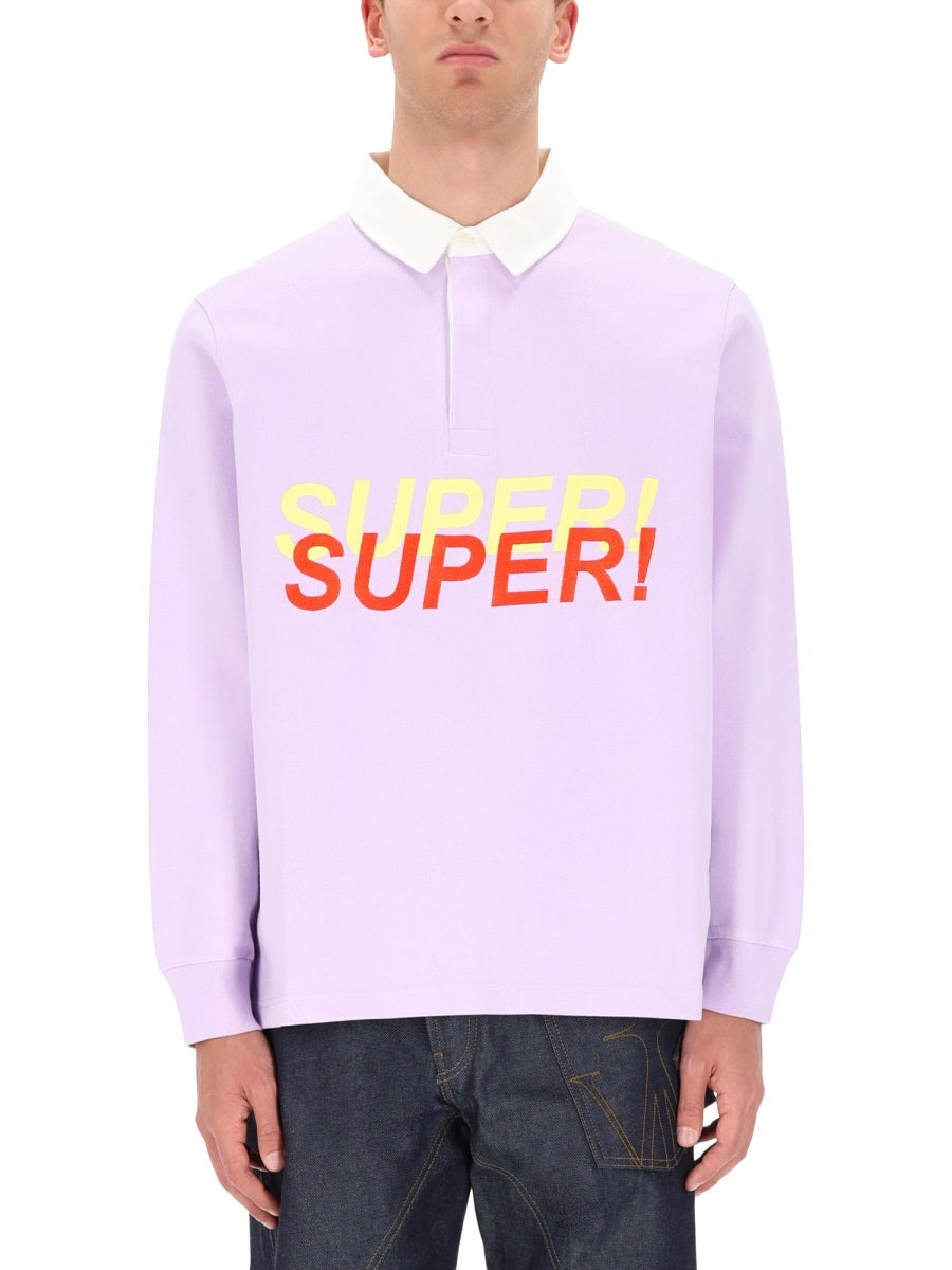 Jw Anderson Men "Super Super" Polo Shirt J.W. ANDERSON