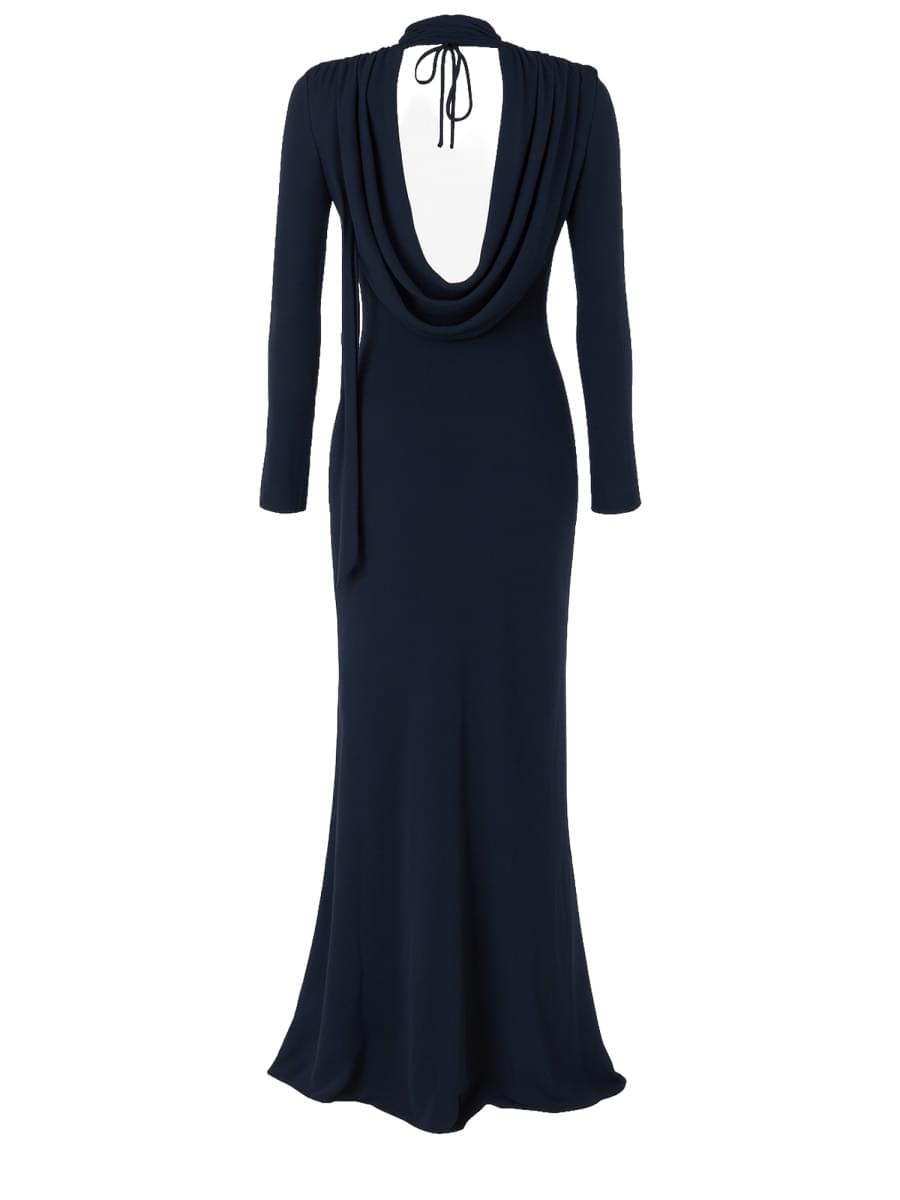 Rotate Women Long Draped Dress ROTATE