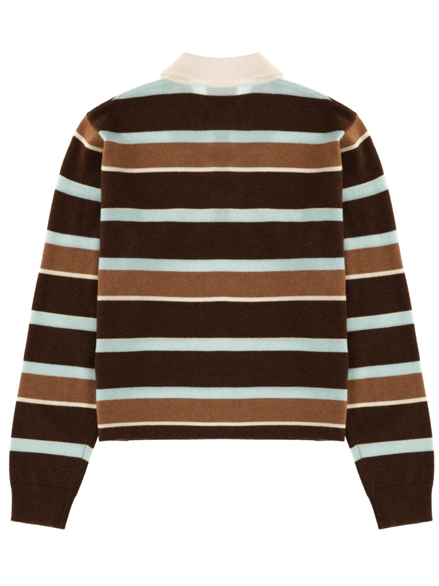 Guest In Residence Women "Cropped Stripe Rugby" Polo Shirt GUEST IN RESIDENCE