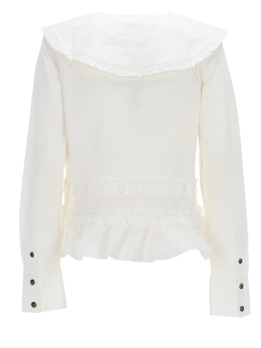 Ganni Women Ruffle Shirt GANNI