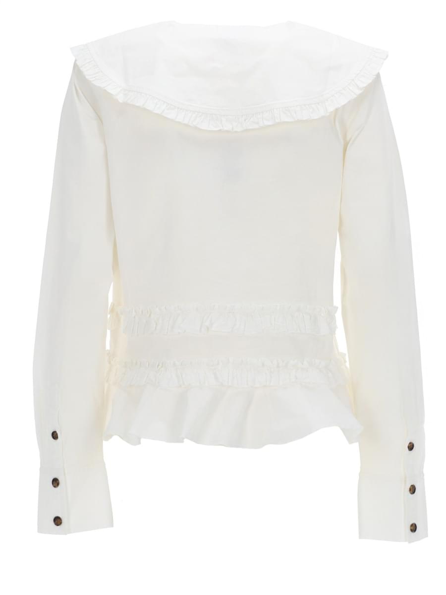 Ganni Women Ruffle Shirt GANNI