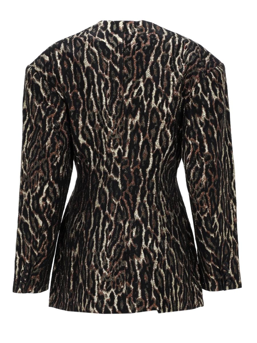 Ganni Women Animal Print Blazer GANNI