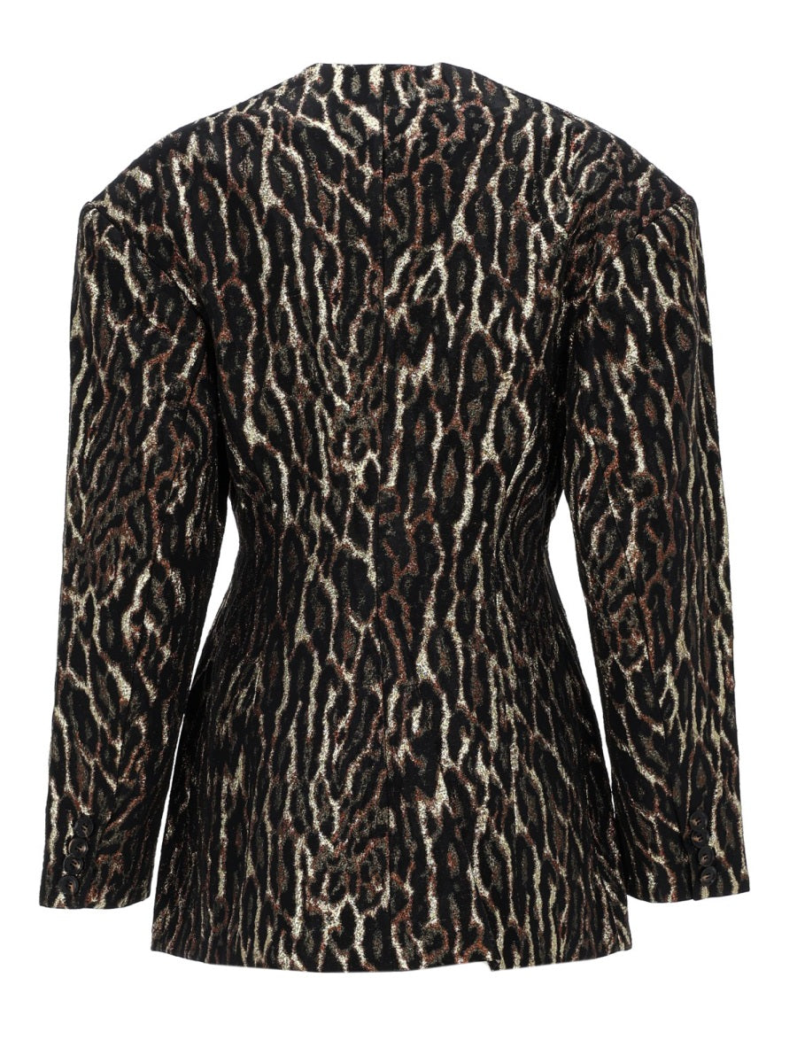 Ganni Women Animal Print Blazer GANNI