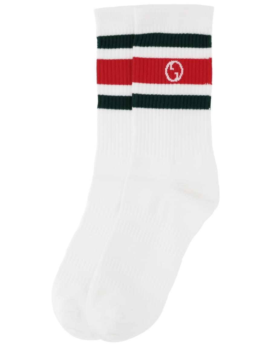 Gucci Men Round Gg Crossover Sock GUCCI