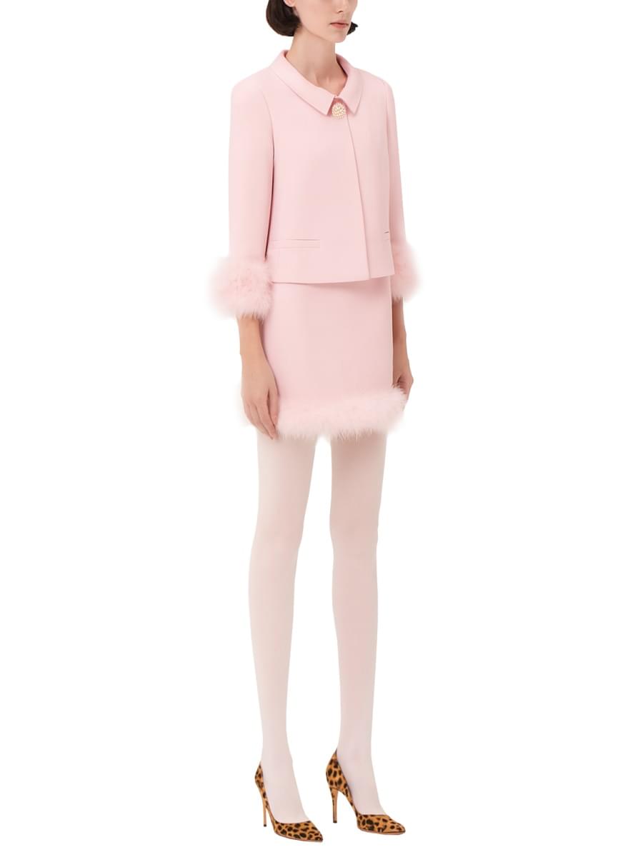 Valentino Women Miniskirt With Feathers VALENTINO