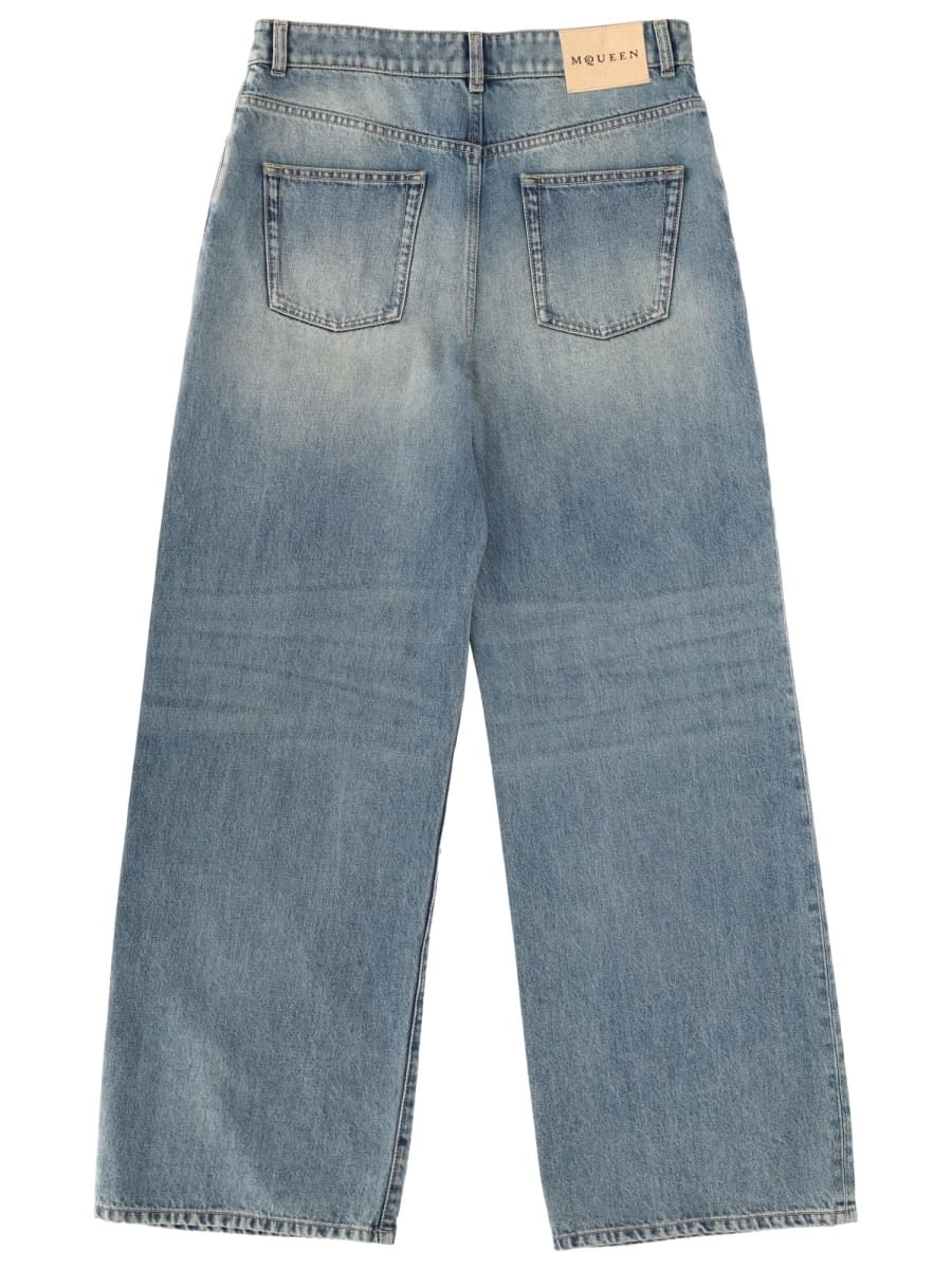 Alexander Mcqueen Women Wide Leg Jeans ALEXANDER MCQUEEN