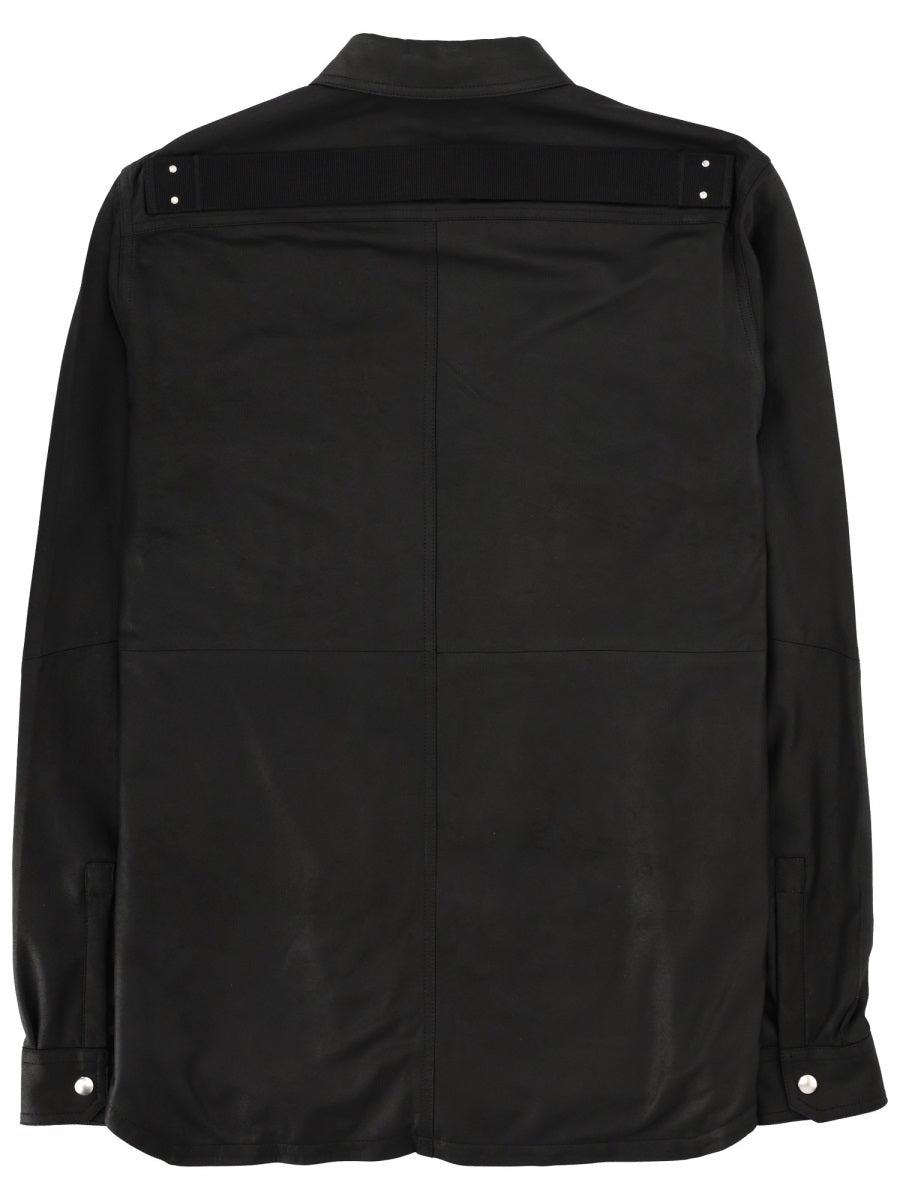 Rick Owens Men Leather Jacket RICK OWENS