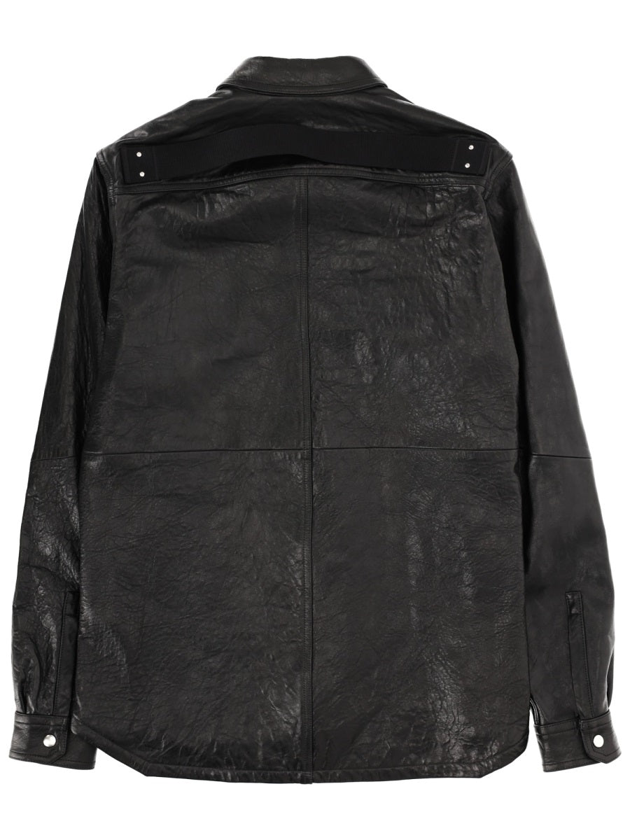 Rick Owens Men Leather Jacket RICK OWENS