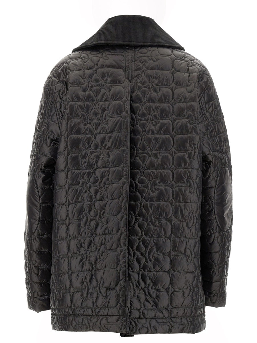 Ganni Women Quilted Midi Jacket GANNI