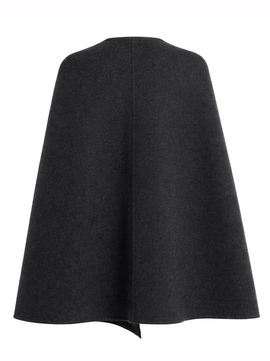 Gucci Women Wool And Silk Cape With Clamp GUCCI