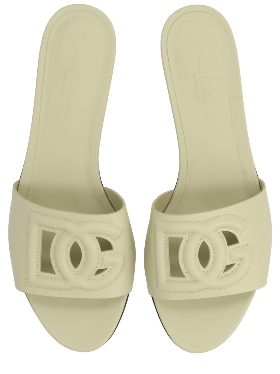 Dolce & Gabbana Women Slide Sandal With Logo DOLCE & GABBANA
