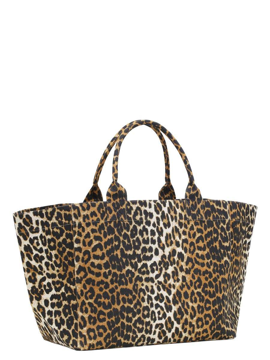 Ganni Women Borsa Tote "Leopard Xxl" GANNI