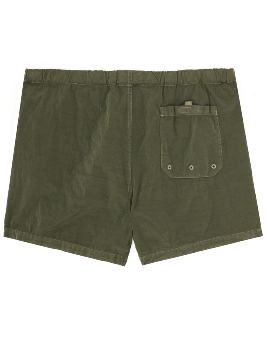 Stone Island Men Swimsuit With Logo Patch STONE ISLAND
