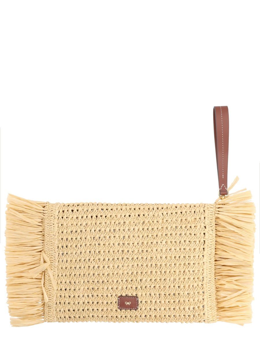 Anya Hindmarch Women Anya Hindmarch Women Oversize Raffia Clutch Bag ANYA HINDMARCH
