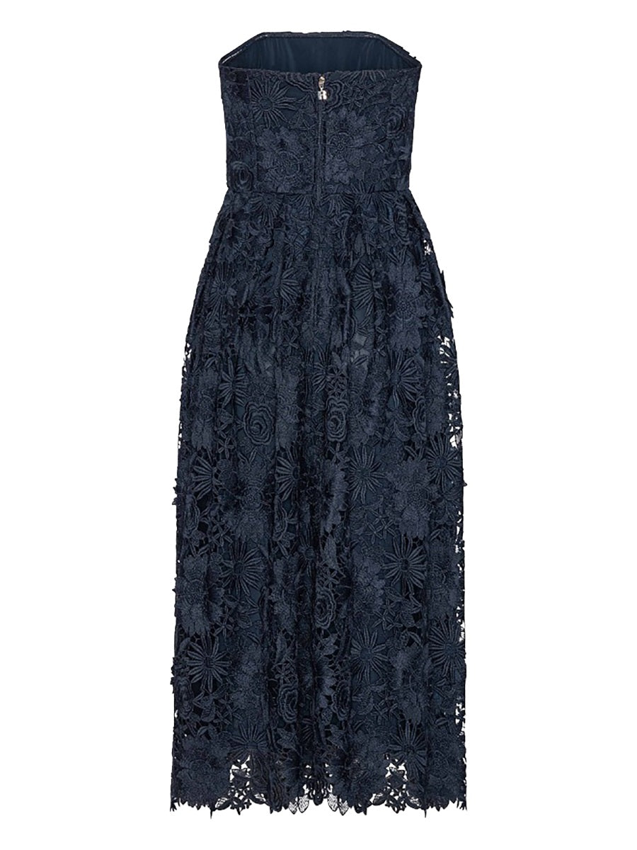 Rotate Women 3D Lace Midi Dress ROTATE