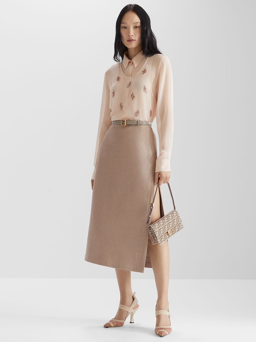 Fendi Women Silk Georgette Top FENDI